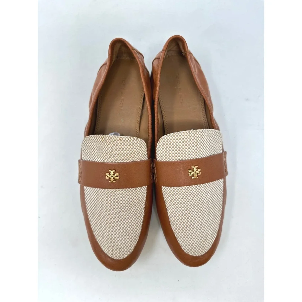 Tory Burch Ballet Loafer Brown Leather 7 - Picture 3 of 8